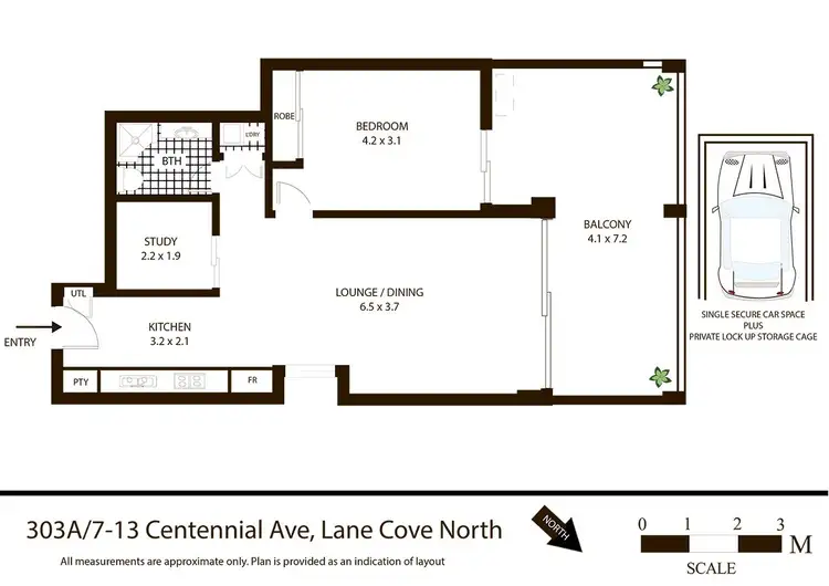 Floorplan of Homely apartment listing, 303A/7-13 Centennial Avenue, Lane Cove NSW 2066