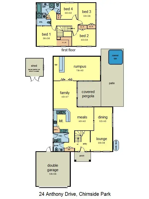 Floorplan of Homely house listing, 24 Anthony Drive, Chirnside Park VIC 3116