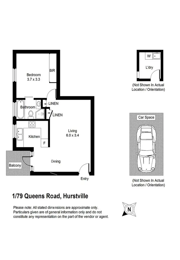 Floorplan of Homely unit listing, 1/79 Queens Road, Hurstville NSW 2220