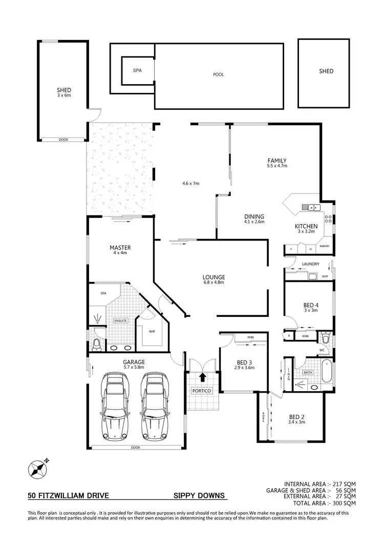 Floorplan of Homely house listing, 50 Fitzwilliam Drive, Sippy Downs QLD 4556
