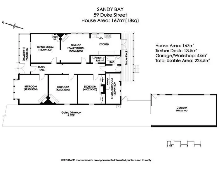 Floorplan of Homely house listing, 59 Duke Street, Sandy Bay TAS 7005