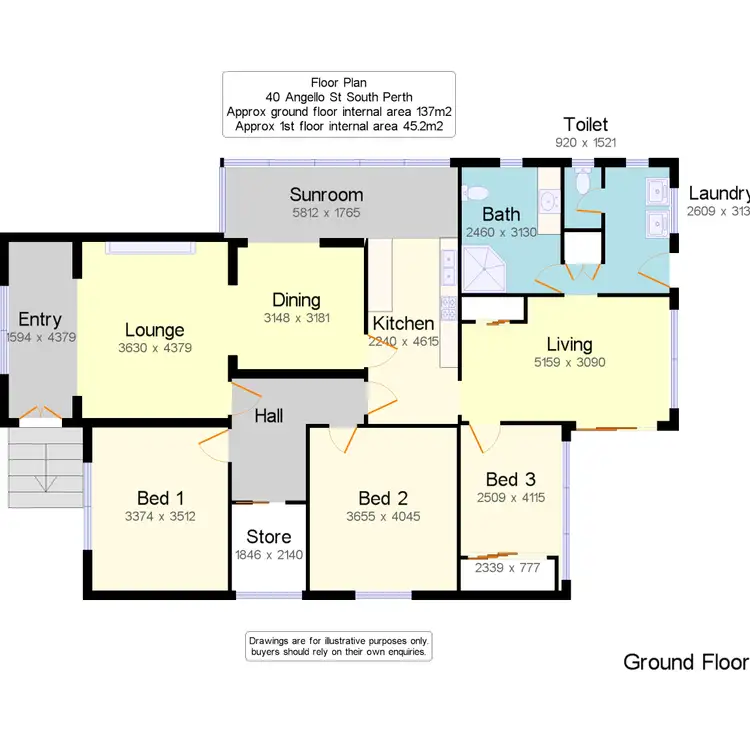 Floorplan of Homely house listing, 40 Angelo Street, South Perth WA 6151