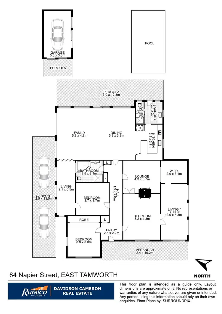 Floorplan of Homely house listing, 84 Napier Street, Tamworth NSW 2340