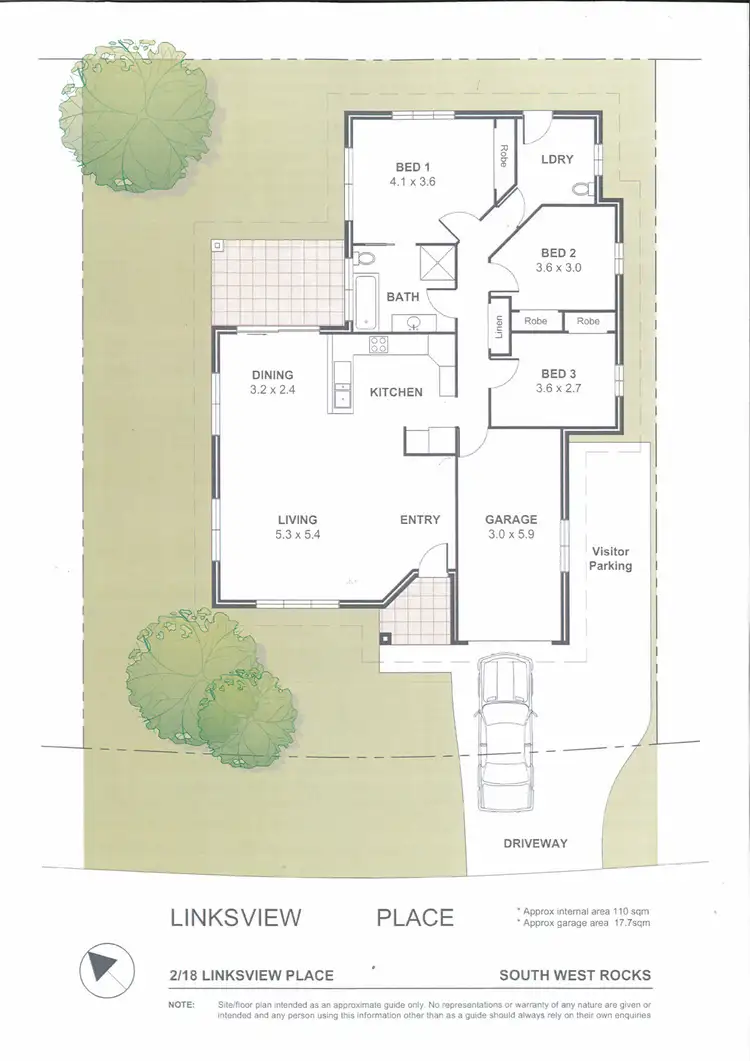 Floorplan of Homely house listing, 2 Links View Close, South West Rocks NSW 2431