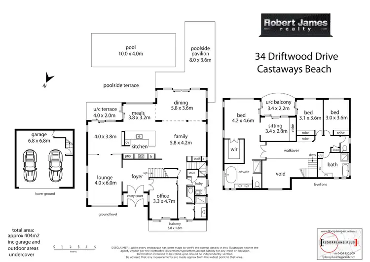 Floorplan of Homely house listing, 34 Driftwood Drive, Castaways Beach QLD 4567