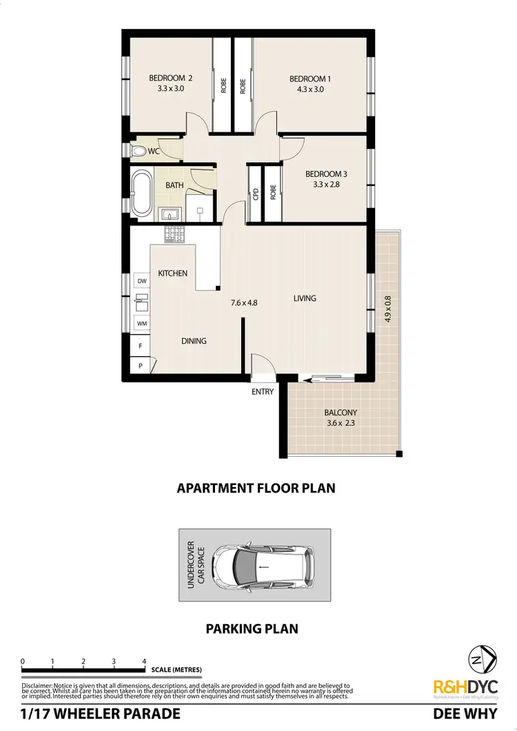 Floorplan of Homely apartment listing, 1/17 Wheeler Parade, Dee Why NSW 2099