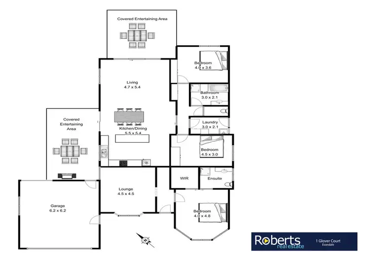 Floorplan of Homely house listing, 1 Glover Court, Evandale TAS 7212
