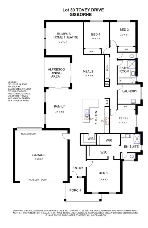 Floorplan of Homely house listing, 3 Tovey Drive, Gisborne VIC 3437