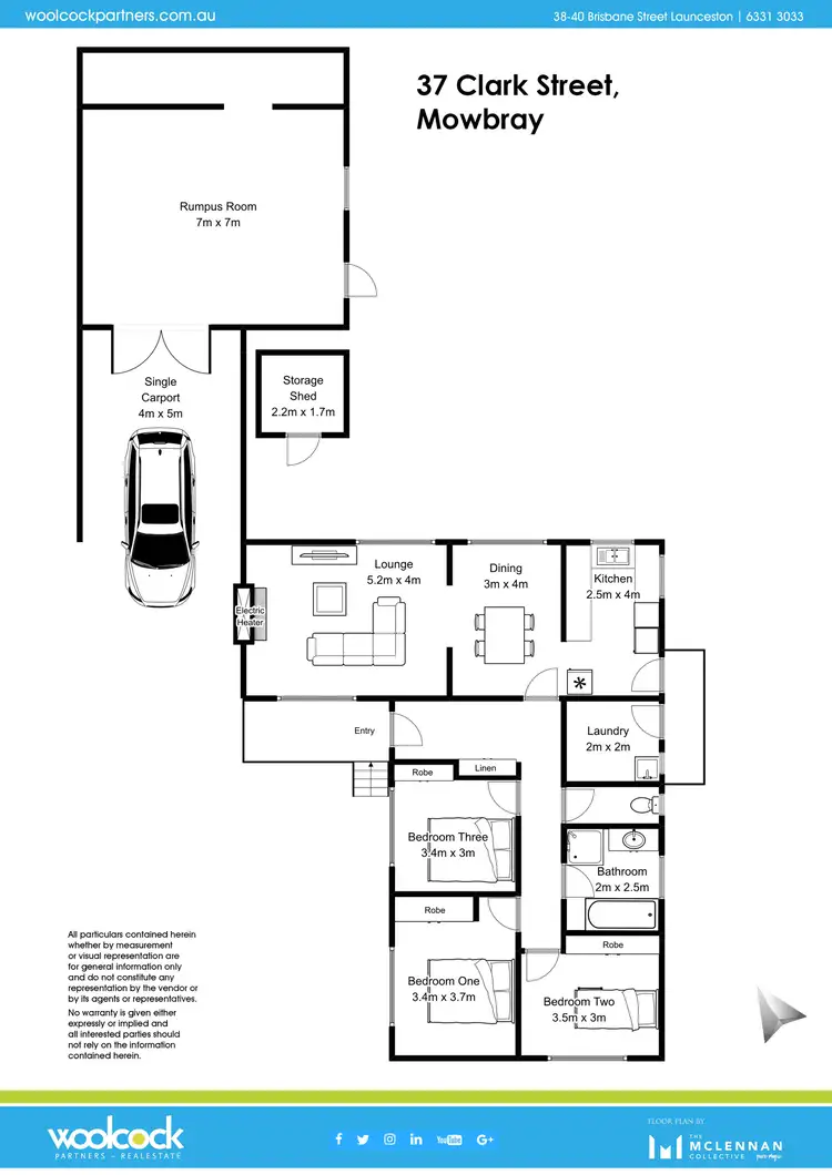 Floorplan of Homely house listing, 37 Clark Street, Mowbray TAS 7248