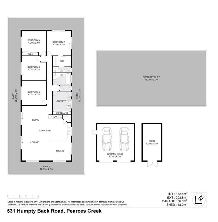 Floorplan of Homely rural property listing, 531 Humpty Back Road, Pearces Creek NSW 2477