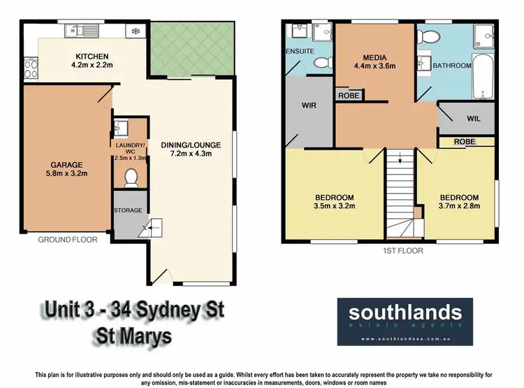 Floorplan of Homely townhouse listing, 3/34 Sydney Street, St Marys NSW 2760