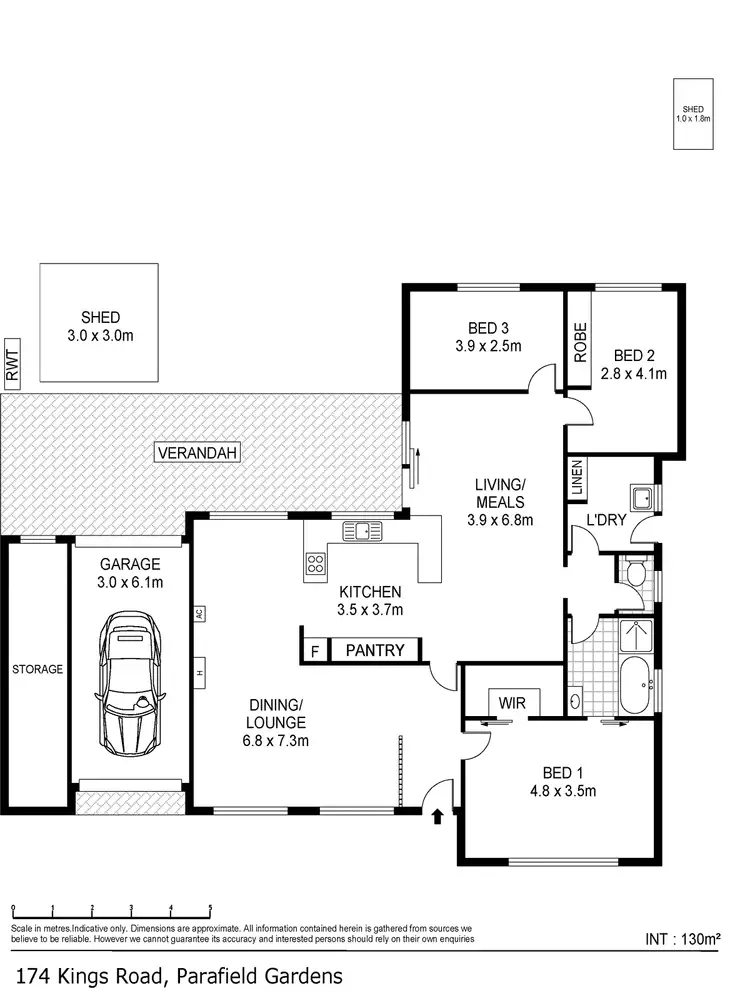 Floorplan of Homely house listing, 174 Kings Road, Parafield Gardens SA 5107