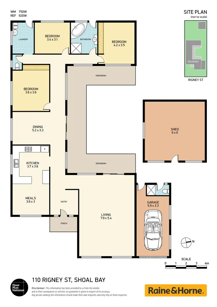 Floorplan of Homely house listing, 110 Rigney Street, Shoal Bay NSW 2315