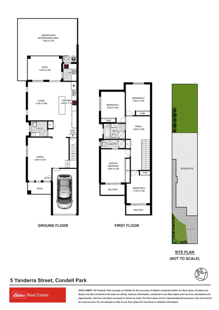 Floorplan of Homely semi-detached listing, 5 Yanderra Street, Condell Park NSW 2200