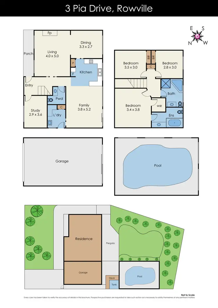 Floorplan of Homely house listing, 3 Pia Drive, Rowville VIC 3178