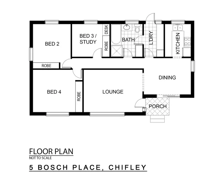 Floorplan of Homely house listing, 5 Bosch Place, Chifley ACT 2606