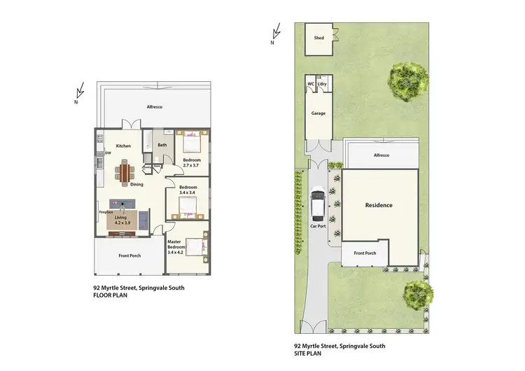 Floorplan of Homely house listing, 92 Myrtle Street, Springvale South VIC 3172