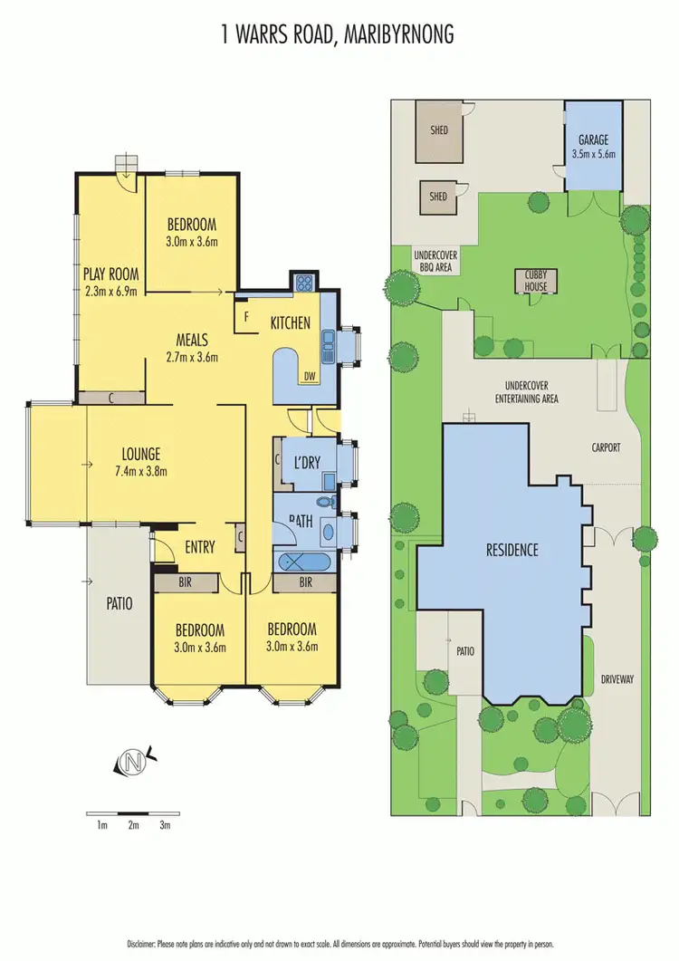Floorplan of Homely house listing, 1 Warrs Road, Maribyrnong VIC 3032