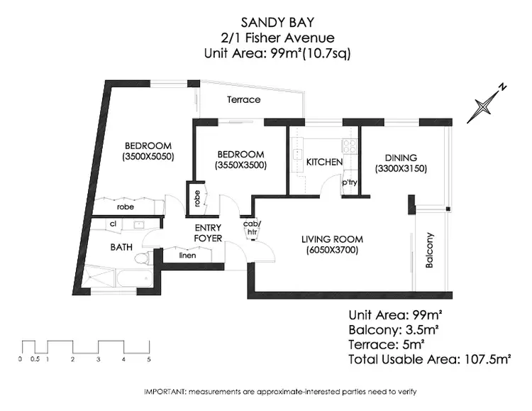 Floorplan of Homely house listing, 2/1 Fisher Avenue, Sandy Bay TAS 7005