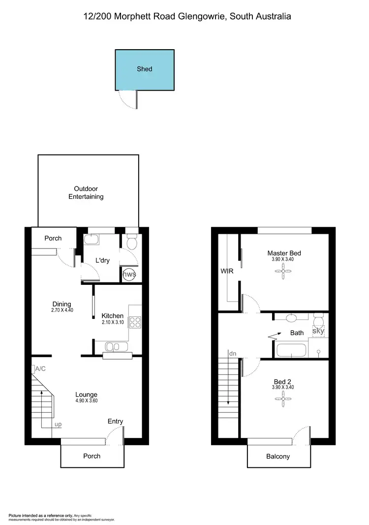 Floorplan of Homely townhouse listing, 12/200 Morphett Road, Glengowrie SA 5044