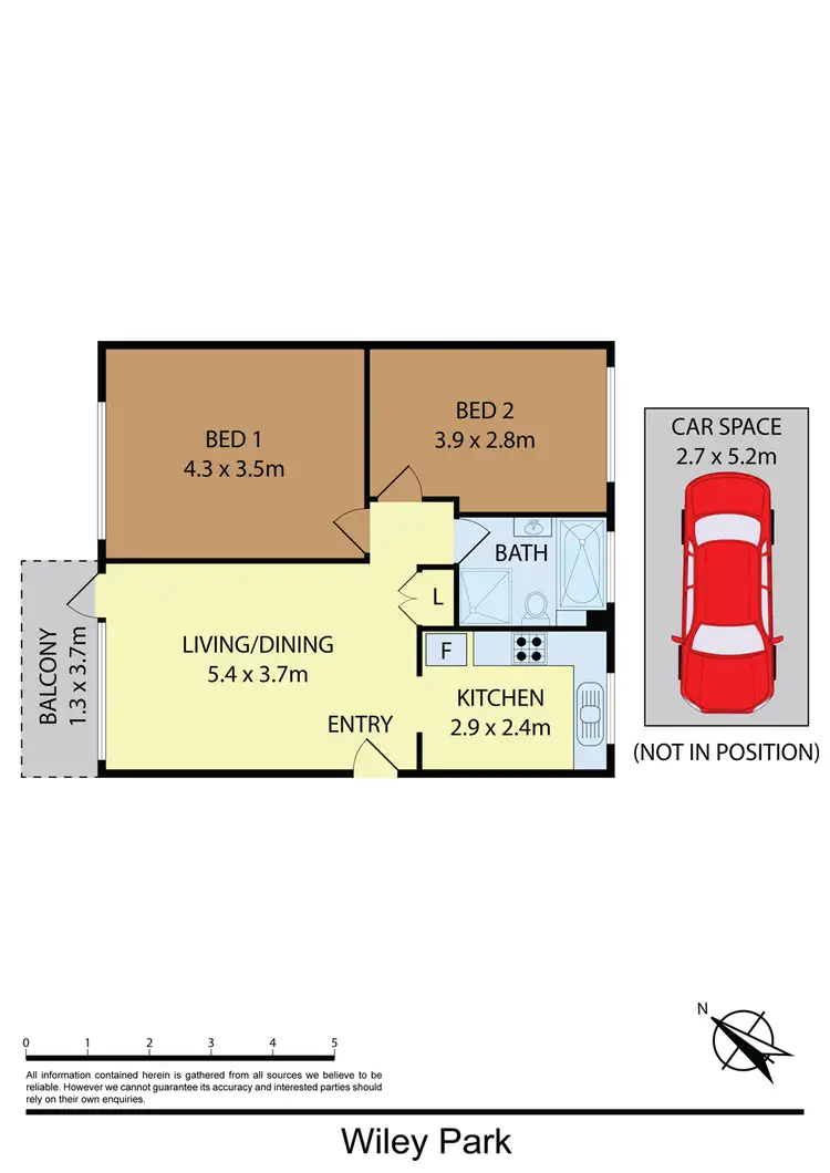 Floorplan of Homely unit listing, 7/71 Alice Street South, Wiley Park NSW 2195
