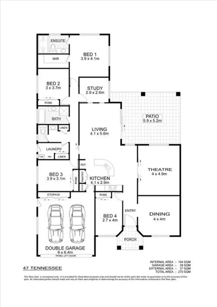 Floorplan of Homely house listing, 47 Tennessee Way, Kelso QLD 4815