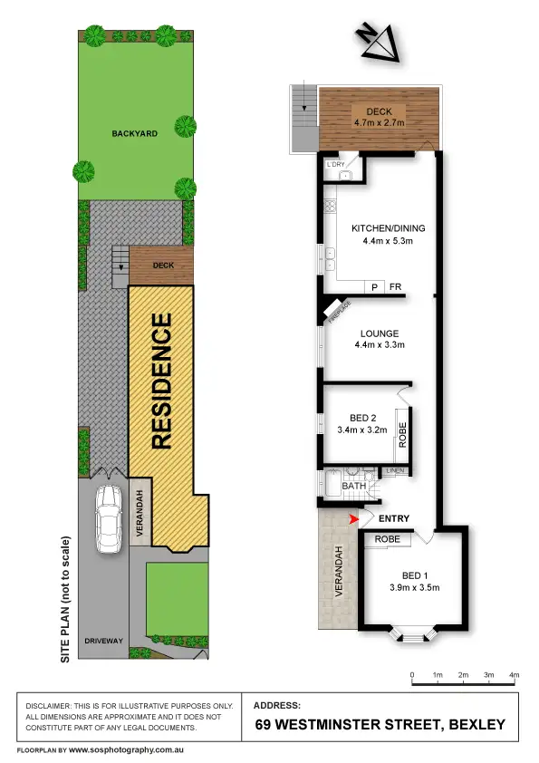 Floorplan of Homely semi-detached listing, 69 Westminster Street, Bexley NSW 2207