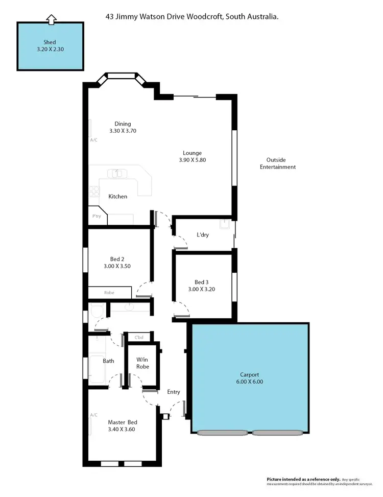 Floorplan of Homely house listing, 43 Jimmy Watson Drive, Woodcroft SA 5162