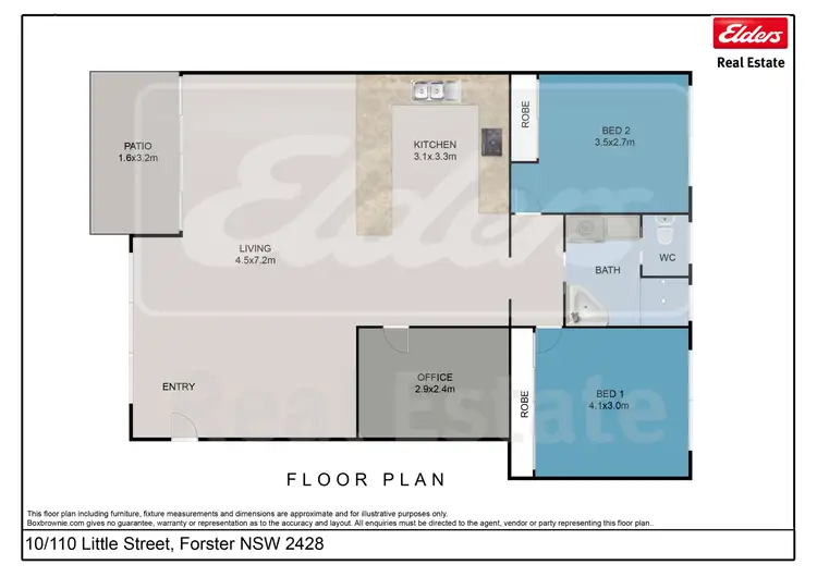 Floorplan of Homely unit listing, 10/110 Little Street, Forster NSW 2428