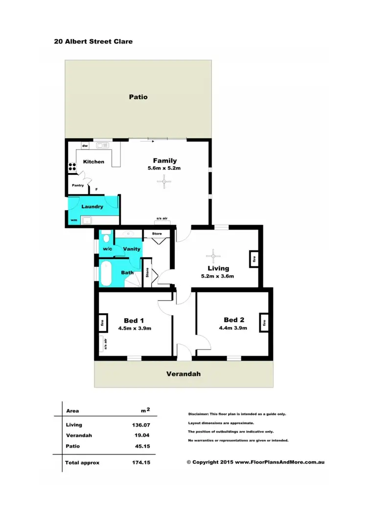 Floorplan of Homely house listing, 20 Albert Street, Clare SA 5453