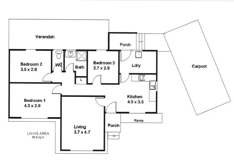 Floorplan of Homely house listing, 12 Jacobs Street, Waikerie SA 5330