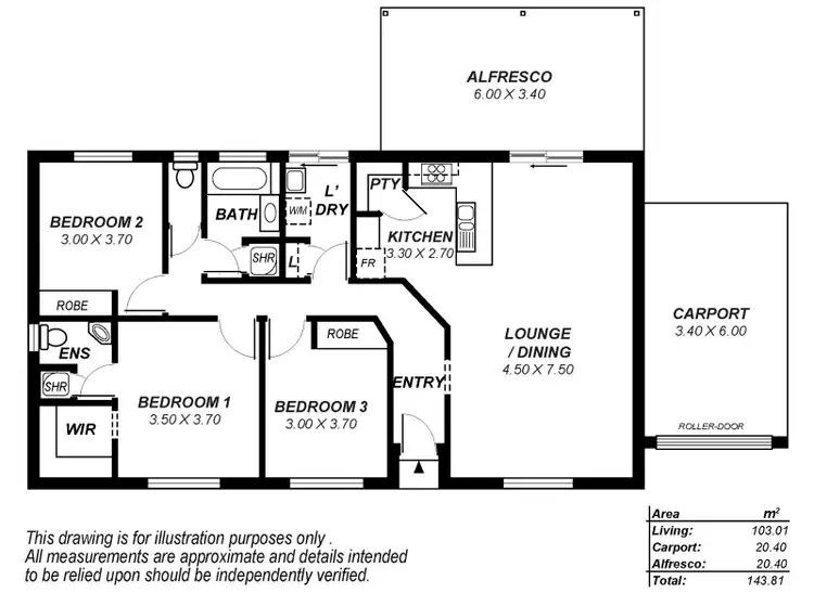 Floorplan of Homely house listing, 3/122 Peerless Road, Munno Para West SA 5115