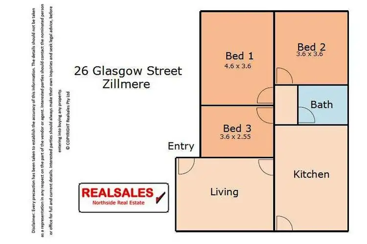 Floorplan of Homely house listing, 26 Glasgow Street, Zillmere QLD 4034