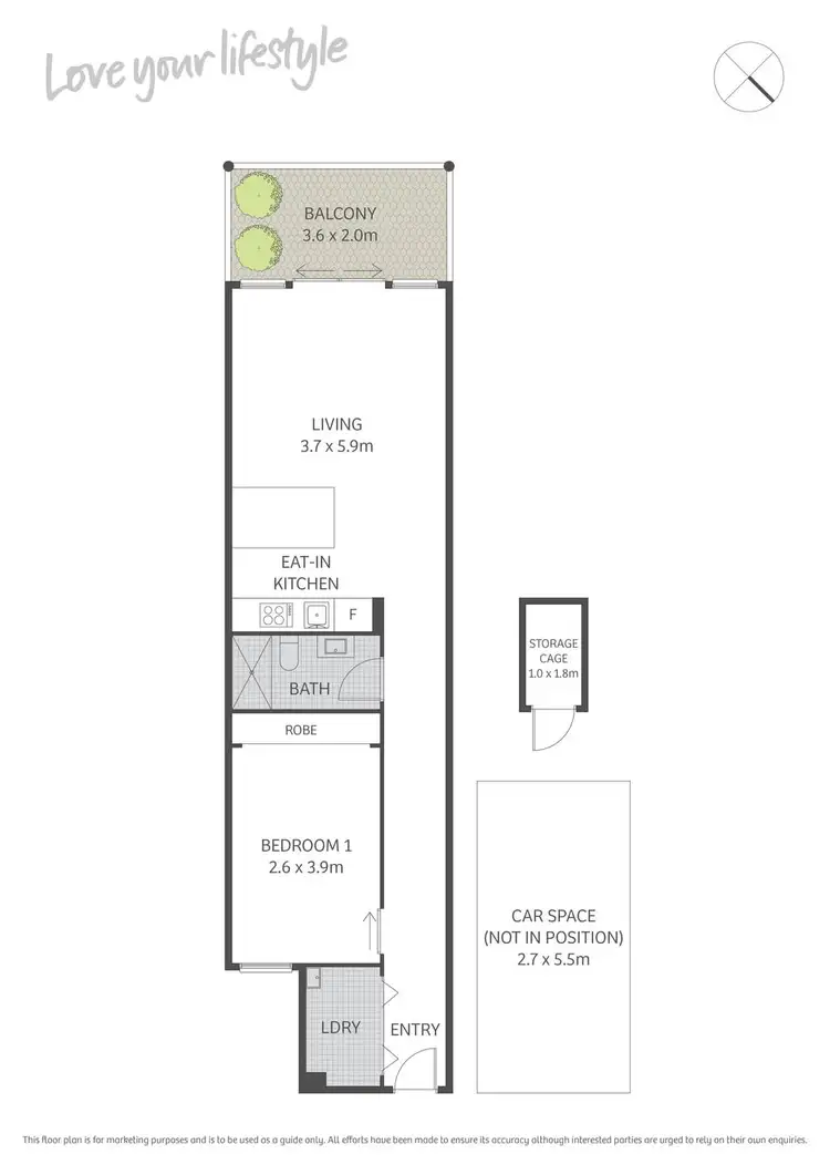 Floorplan of Homely apartment listing, 8/123 Marrickville Road, Marrickville NSW 2204