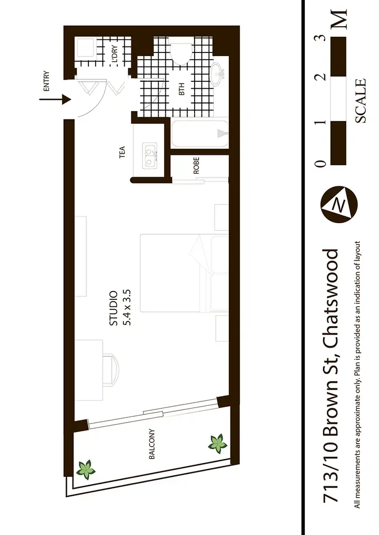Floorplan of Homely apartment listing, 605/10 Brown Street, Chatswood NSW 2067