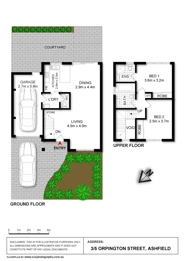 Floorplan of Homely townhouse listing, 3/5 Orpington Street, Ashfield NSW 2131
