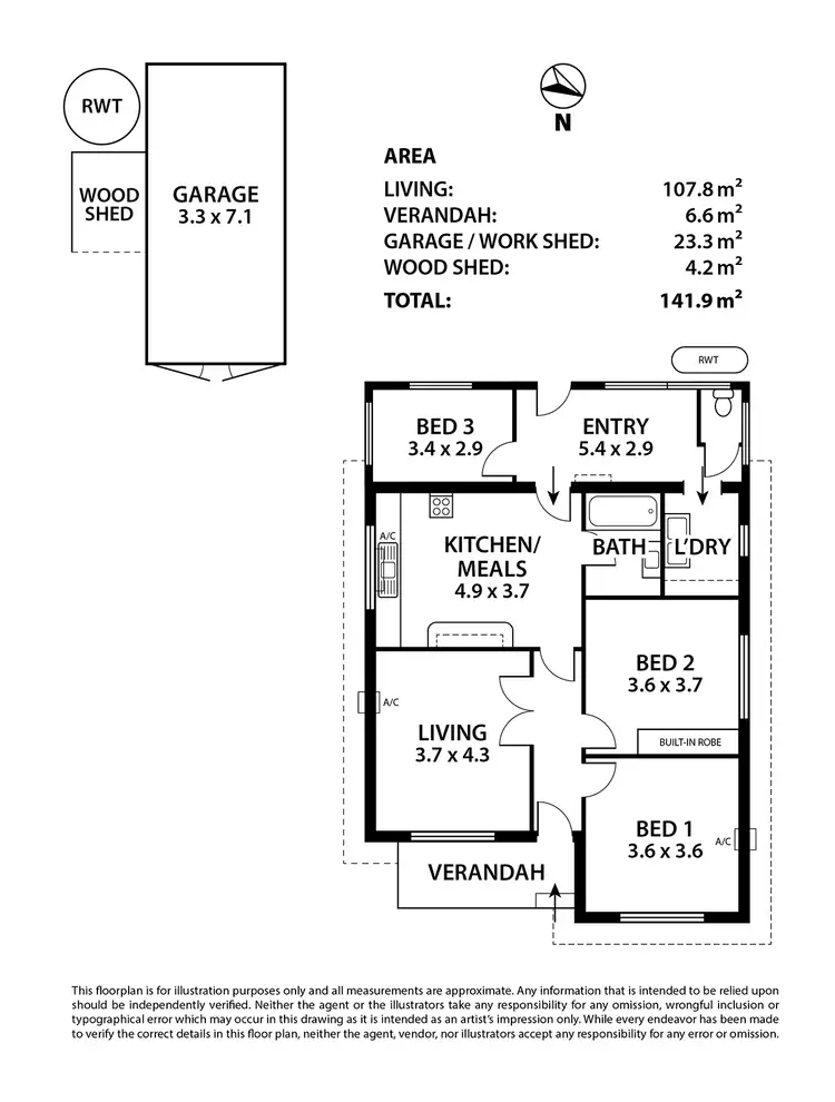 Floorplan of Homely house listing, 3 Fennell Street, Strathalbyn SA 5255
