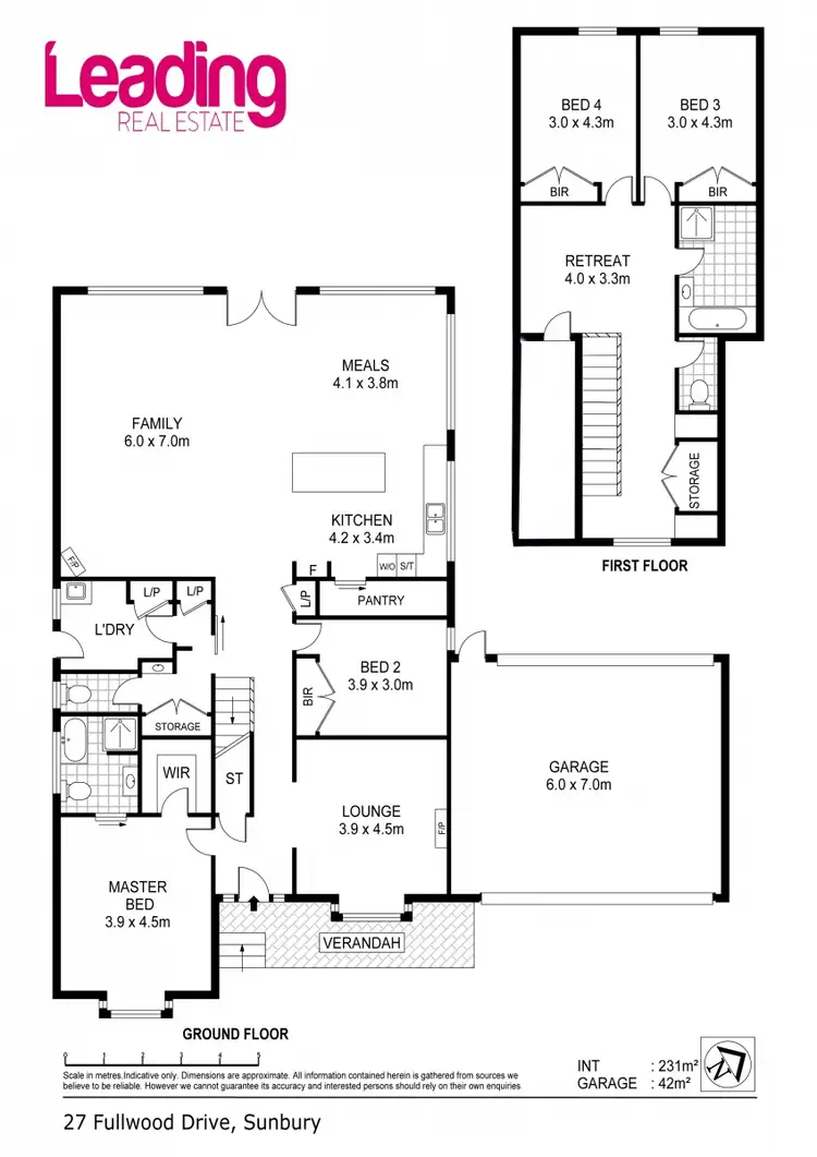 Floorplan of Homely house listing, 27 Fullwood Drive, Sunbury VIC 3429