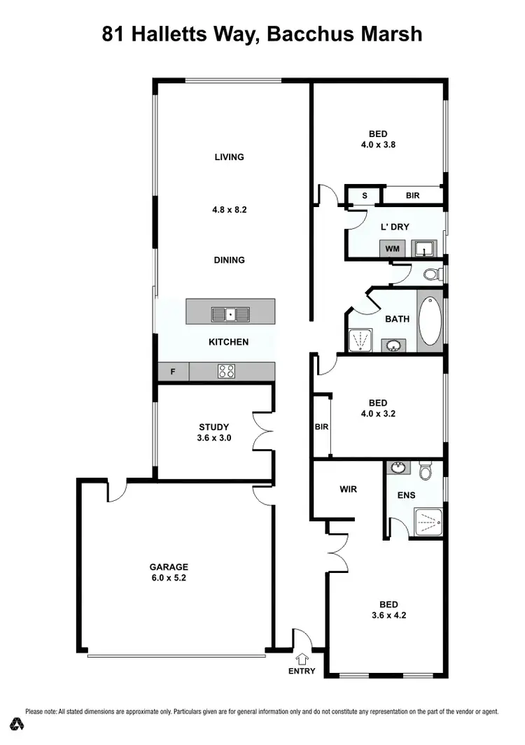 Floorplan of Homely house listing, 81 Halletts Way, Bacchus Marsh VIC 3340