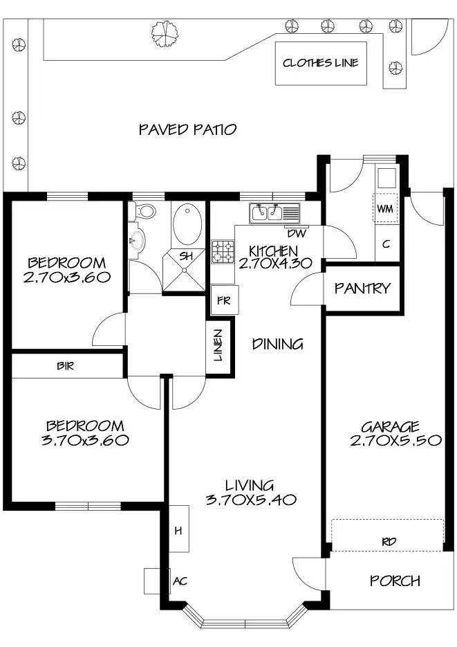 Floorplan of Homely unit listing, 2/38 Northgate Street, Unley Park SA 5061