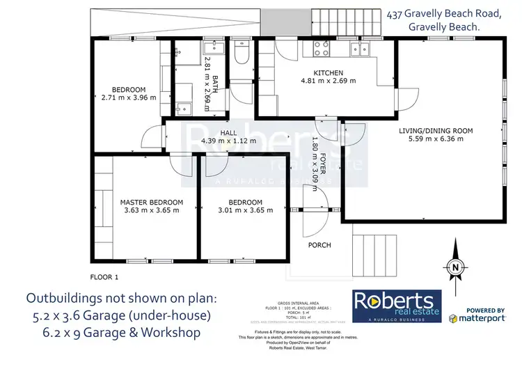 Floorplan of Homely house listing, 437 Gravelly Beach Road, Gravelly Beach TAS 7276