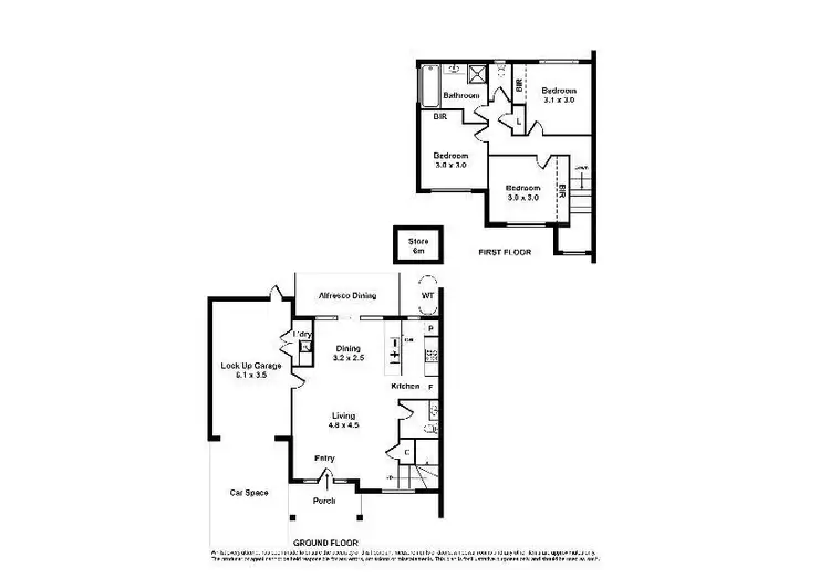 Floorplan of Homely townhouse listing, 2B Badge Court, Laverton VIC 3028
