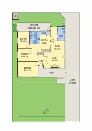 Floorplan of Homely unit listing, 1/194 Haughton Rd, Oakleigh South VIC 3167