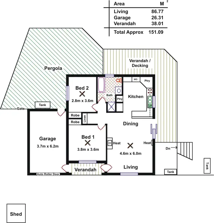 Floorplan of Homely house listing, 33 Gawler Terrace, Gawler South SA 5118