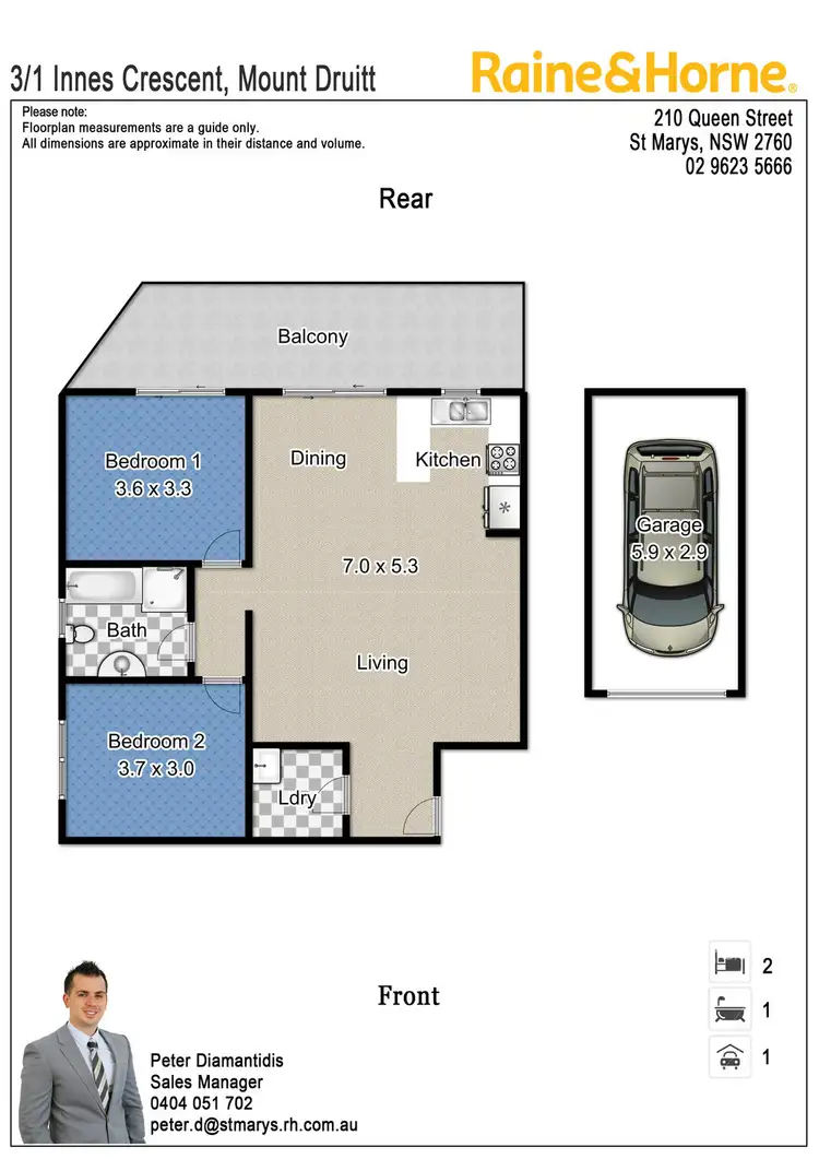 Floorplan of Homely apartment listing, 3/1 Innes Crescent, Mount Druitt NSW 2770