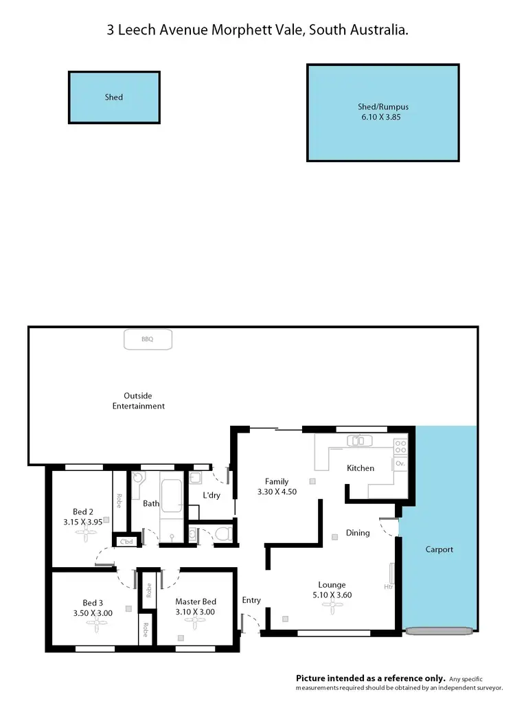 Floorplan of Homely house listing, 3 Leech Avenue, Morphett Vale SA 5162
