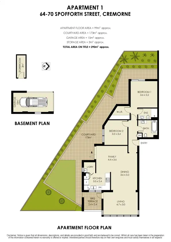 Floorplan of Homely apartment listing, 1/64-70 Spofforth Street, Cremorne NSW 2090