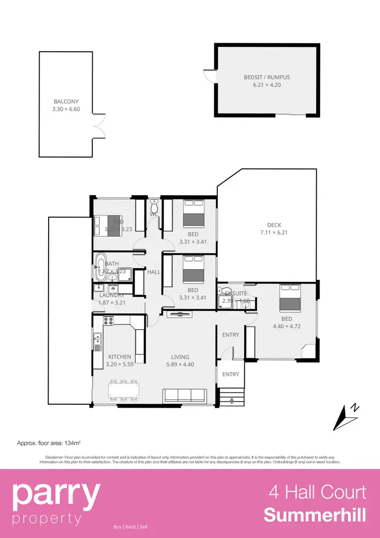 Floorplan of Homely house listing, 4 Hall Court, Summerhill TAS 7250