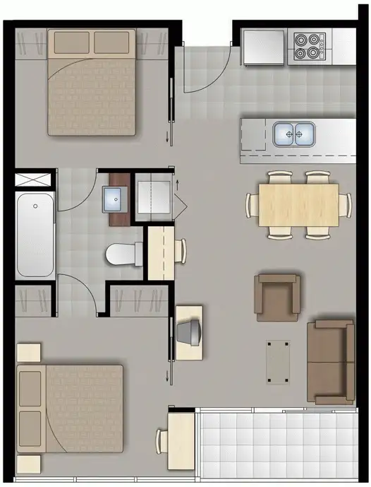 Floorplan of Homely apartment listing, 2604/8 Franklin Street, Melbourne VIC 3000