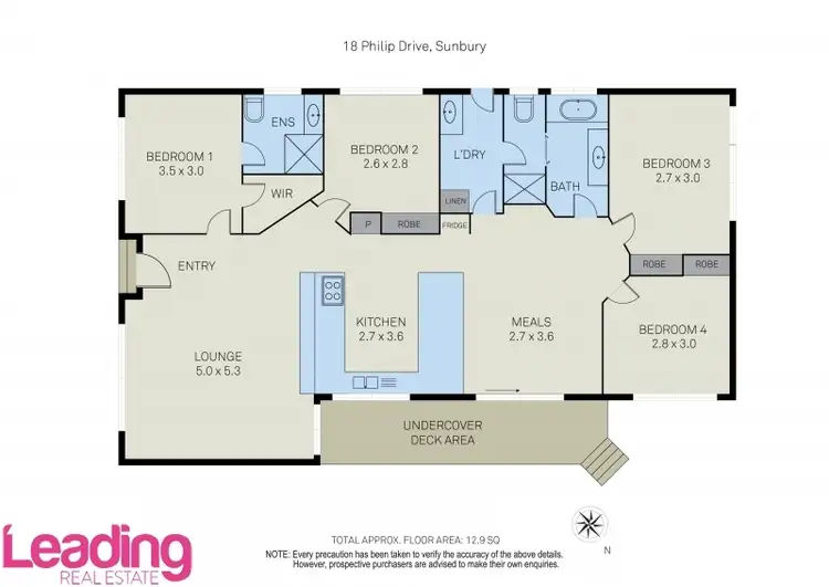 Floorplan of Homely house listing, 18 Phillip Drive, Sunbury VIC 3429